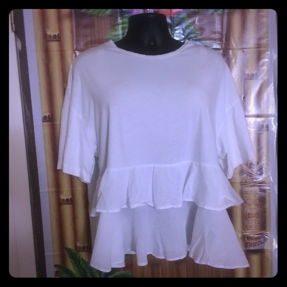 H&M cute white tee shirt size XL